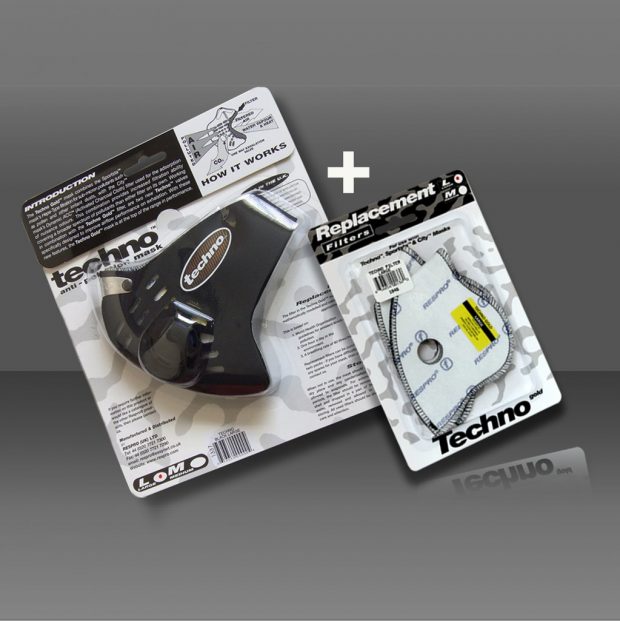 Techno Mask with Techno Filter Twin Pack - Packaging